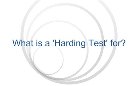 how to pass the harding test|harding test online.